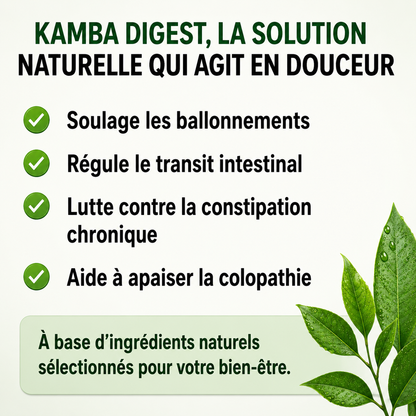 KAMBA DIGEST™ | Résout les problèmes de ballonnement de ventre, colopathie  Digestif & Naturel