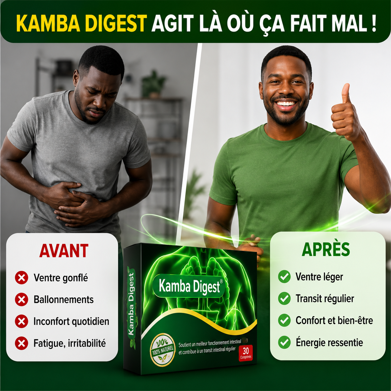 KAMBA DIGEST™ | Résout les problèmes de ballonnement de ventre, colopathie  Digestif & Naturel